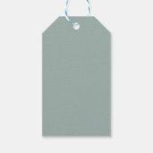 Classic Monogram Dusty Green Gift Labels Cadeaulabel (Achterkant)