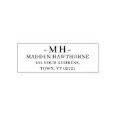 Classic Monogram Eenvoudig Retour Adres Initialen Zelfinktende Stempel (Design)
