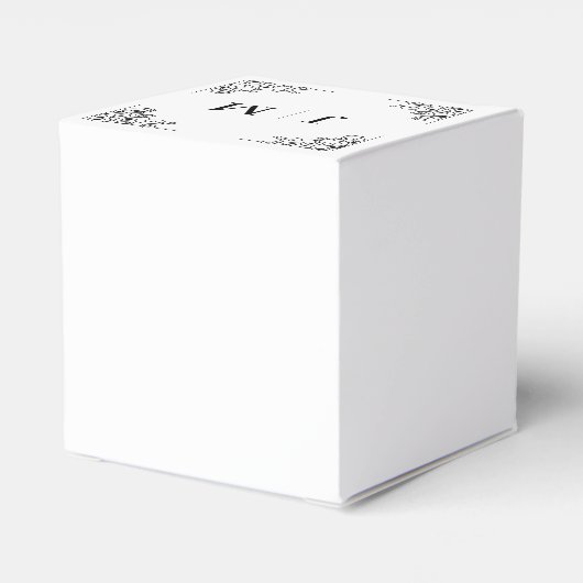 Classic Monogram Elegant Border Wedding Bedankdoosjes (Achterkant)