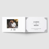 Classic Monogram Elegant Border Wedding Gastenboek (Volledig)