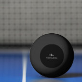Classic Monogram Elegant Minimal Black Style Art Pingpongbal (Net)