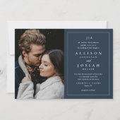 Classic Monogram Elegant Photo Wedding Kaart (Voorkant)