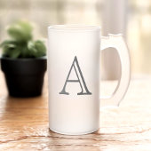 Classic Monogram Frosted Glass Beer Mok