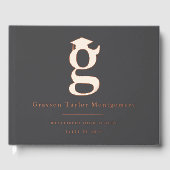 Classic Monogram G And Graduation Cap Grad Party Gastenboek (Voorkant)