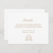 Classic Monogram Gold en White Behuizing Kaart (Voorkant / Achterkant)