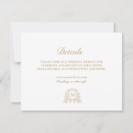 Classic Monogram Gold en White Behuizing Kaart