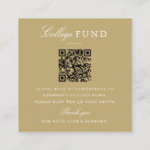 Classic Monogram Gold 'K' Graduation College Fund Informatiekaartje (Achterkant)