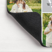 Classic Monogram Gray Photo Collage Muismat (Hoek)