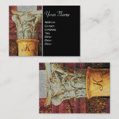 CLASSIC MONOGRAM, helder bruin ,grijs ,zwart Visitekaartje (Voorkant / Achterkant)