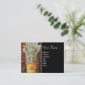 CLASSIC MONOGRAM, helder bruin ,grijs ,zwart Visitekaartje (Staand voorkant)