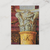 CLASSIC MONOGRAM, helder bruin ,grijs ,zwart Visitekaartje (Achterkant)