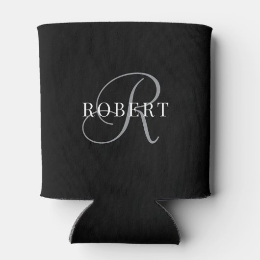 Classic Monogram Initiaal Naam Blikjeskoeler (Achterkant)