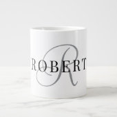 Classic Monogram Initiaal Naam Grote Koffiekop (Voorkant)