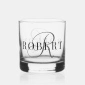Classic Monogram Initiaal Naam Whisky Glas (Voorkant)