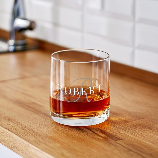 Classic Monogram Initiaal Naam Whisky Glas