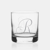 Classic Monogram Initiaal Naam Whisky Glas (Voorkant)