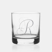 Classic Monogram Initiaal Naam Whisky Glas (Achterkant)