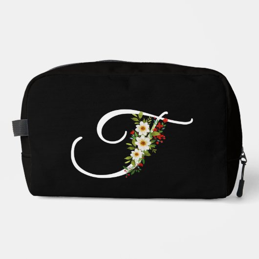 Classic monogram initial red flower mother gift toilettasje (Voorkant)