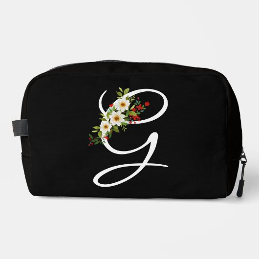 Classic monogram  initial red flower mother gift toilettasje (Voorkant)