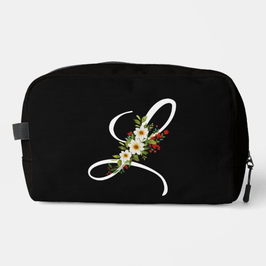 Classic monogram  initial red flower mother gift toilettasje (Voorkant)