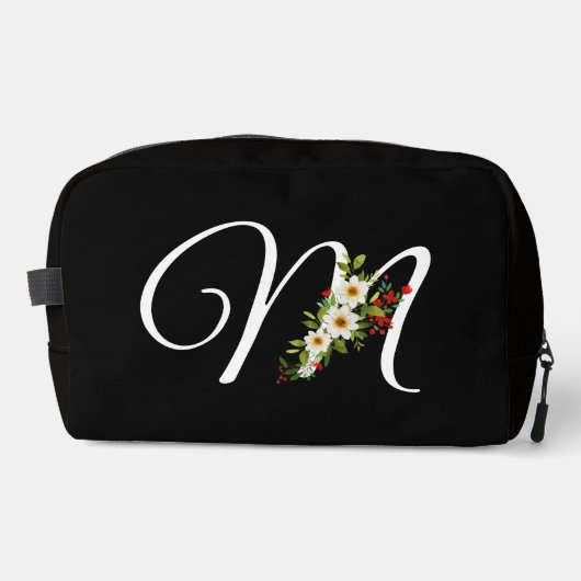 Classic monogram  initial red flower mother gift toilettasje (Voorkant)