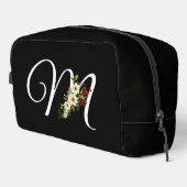Classic monogram  initial red flower mother gift toilettasje (Rechterhoek)