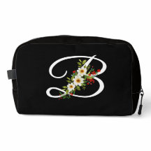 Classic monogram  initial white flower mother gift