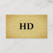 Classic Monogram Initialen | goudbakstenen muur Visitekaartje (Voorkant)