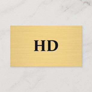 Classic Monogram Initialen   Gouden textuur Visitekaartje