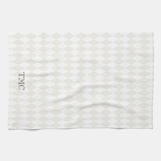 Classic Monogram Initialen Harlekijndiamanten Theedoek (Horizontaal)