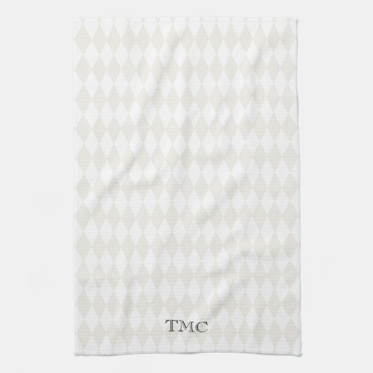 Classic Monogram Initialen Harlekijndiamanten Theedoek (Verticaal)