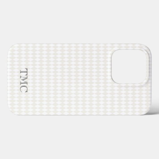 Classic Monogram Initialen Harlequin Diamonds Chic Case-Mate iPhone Case (Achterkant (horizontaal))