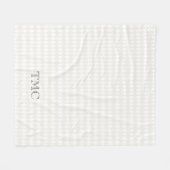 Classic Monogram INITIALEN Harlequin Diamonds Chic Fleece Deken (Voorkant (Horizontaal))