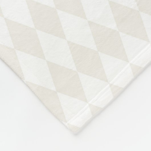 Classic Monogram INITIALEN Harlequin Diamonds Chic Fleece Deken (Hoek)