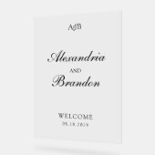 Classic Monogram Initials and Ampersand Wedding Acryl Bord (Hoek)