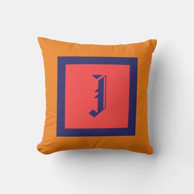 CLASSIC MONOGRAM J BLUE GRORDER KUSSEN (Voorkant)