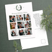 Classic Monogram Krans Crest Holiday Briefkaart