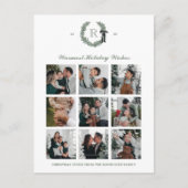 Classic Monogram Krans Crest Holiday Briefkaart (Voorkant)