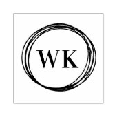 Classic Monogram Logo Business Rubberstempel (Afrduk)