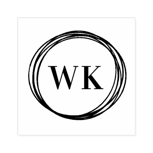 Classic Monogram Logo Business Rubberstempel (Afrduk)