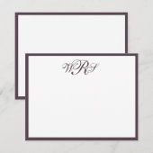 Classic Monogram Paarse Notitiekaartje (Voorkant / Achterkant)