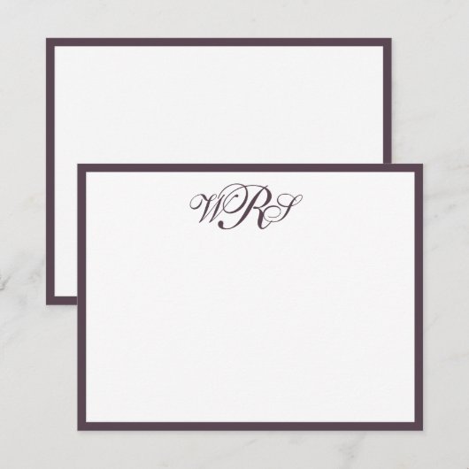 Classic Monogram Paarse Notitiekaartje (Voorkant / Achterkant)