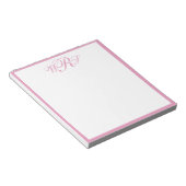Classic Monogram Pink Notitieblok (Schuin)