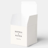 Classic Monogram Simple White Wedding Bedankdoosjes (Geopend)