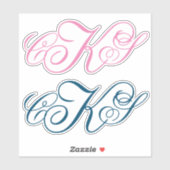 Classic Monogram Stickers | Initiaal Etiketten (Vel)