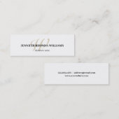 Classic monogram student graduation name card contactkaartje (Voorkant / Achterkant)