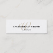 Classic monogram student graduation name card contactkaartje (Voorkant)