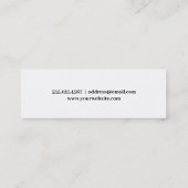 Classic monogram student graduation name card contactkaartje (Achterkant)