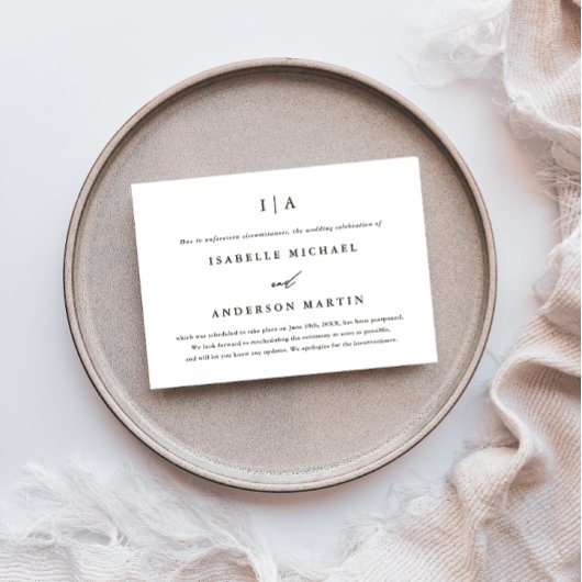 Classic Monogram Weddenschap Uitstel Aankondiging