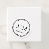 Classic Monogram Wedding Border line Bedankjes Labels (In situ)